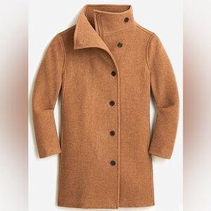 J Crew Villa Coat Stadium Cloth Heather Camel